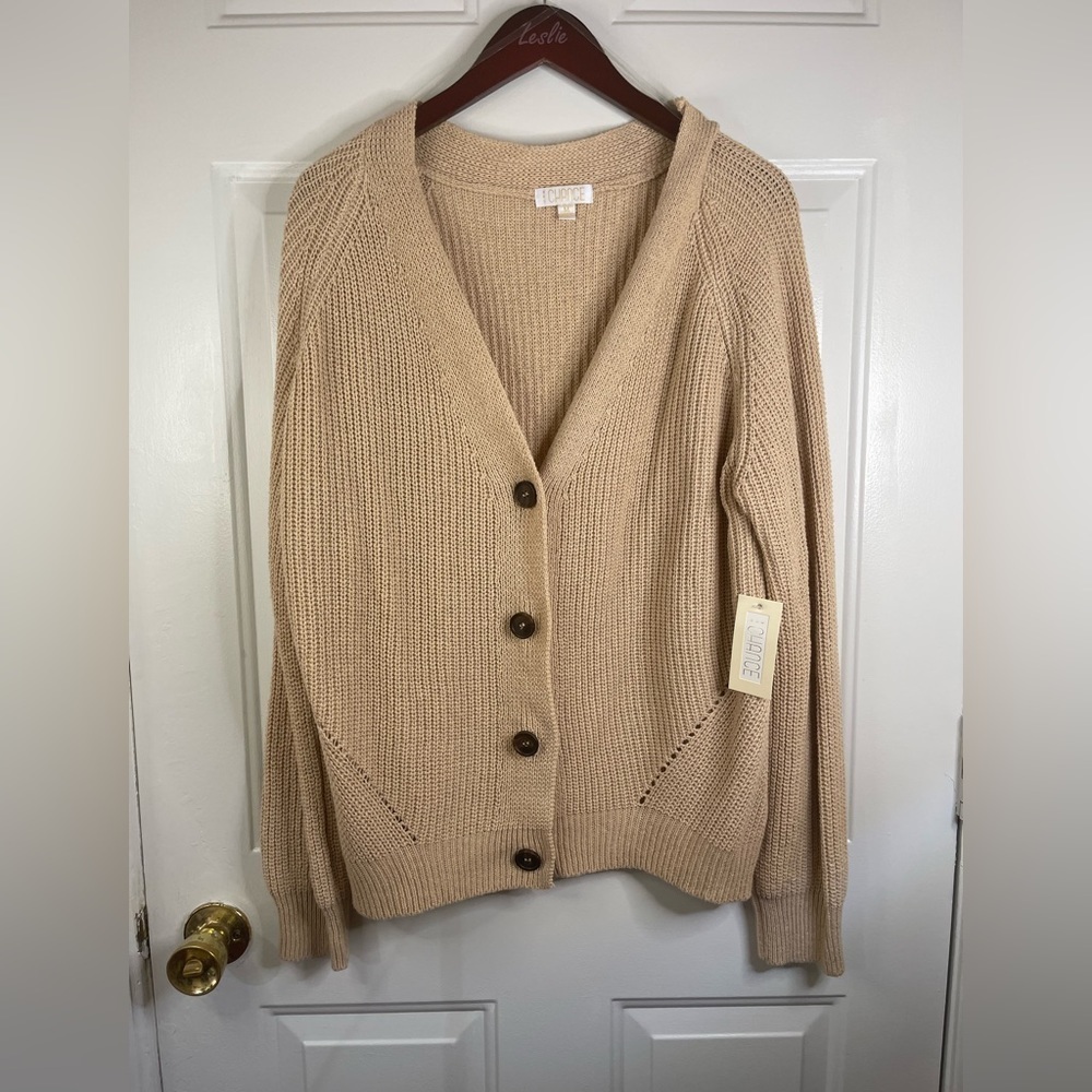 BKK Chance long sleeve 4 button sweater cardigan. NWT